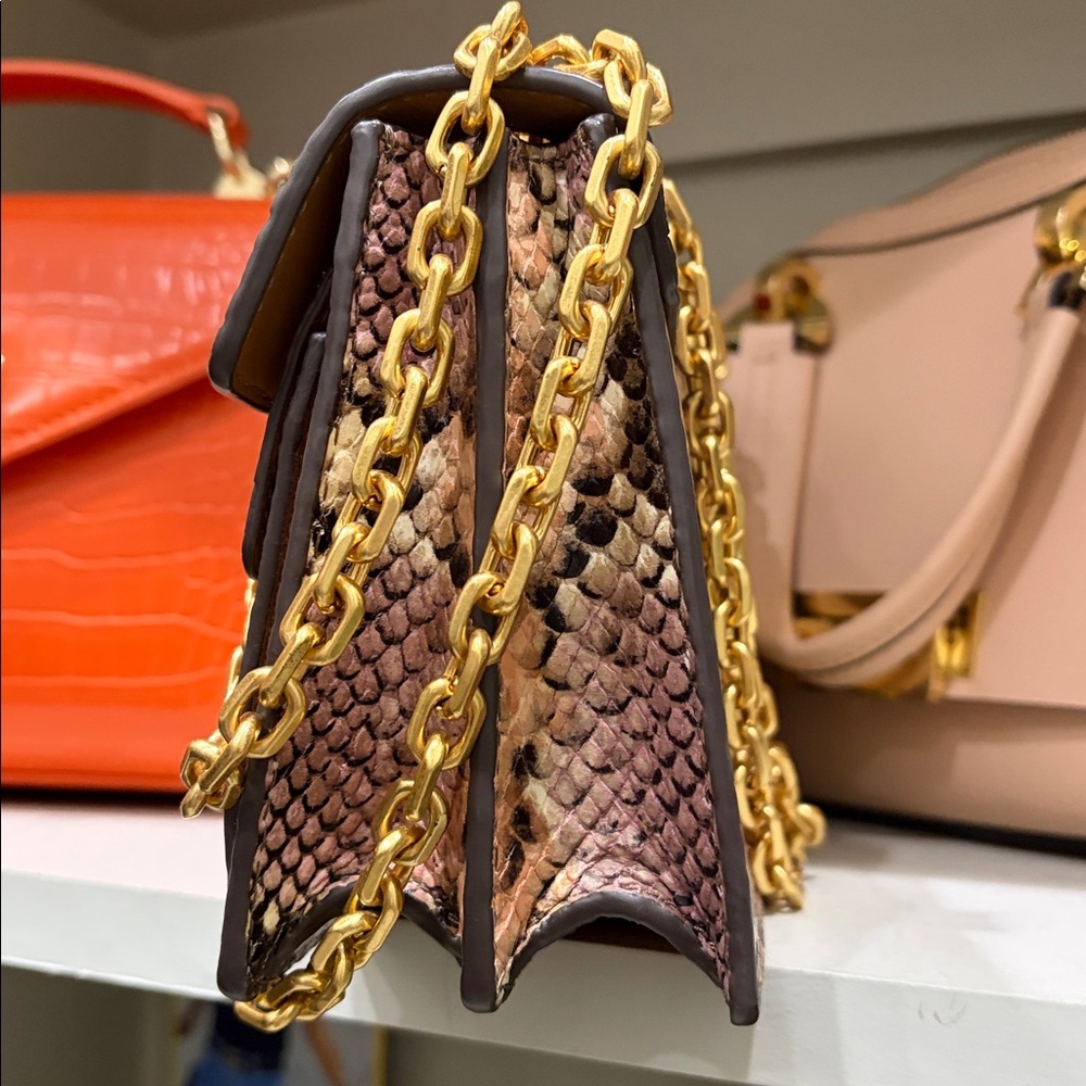 Tory Burch Multicolor Python Embossed Gemini Link… - image 7